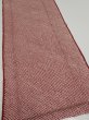 Photo3: 1W04z100  Japanese Kimono Silk  FABRIC Shibori Red-Brown 63.8x14.8 (3)