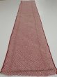 Photo6: 1W04z100  Japanese Kimono Silk  FABRIC Shibori Red-Brown 63.8x14.8 (6)