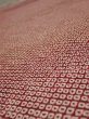 Photo1: 1W06z100  Japanese Kimono Silk  FABRIC Shibori Red-Brown 66.1x14.8 (1)