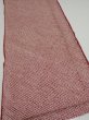 Photo3: 1W06z100  Japanese Kimono Silk  FABRIC Shibori Red-Brown 66.1x14.8 (3)