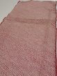 Photo4: 1W06z100  Japanese Kimono Silk  FABRIC Shibori Red-Brown 66.1x14.8 (4)