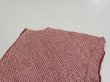 Photo5: 1W06z100  Japanese Kimono Silk  FABRIC Shibori Red-Brown 66.1x14.8 (5)