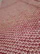 Photo4: 1W08z50  Japanese Kimono Silk  FABRIC Shibori Red-Brown 59.8x7.5 (4)