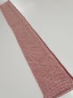 Photo5: 1W08z50  Japanese Kimono Silk  FABRIC Shibori Red-Brown 59.8x7.5 (5)