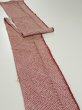 Photo3: 1W09z60  Japanese Kimono Silk  FABRIC Shibori Red-Brown 81.9x7.1 (3)