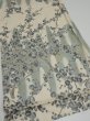 Photo2: 1W01z60  Japanese Kimono Silk  FABRIC Plum tree Off-white 41.3x14.6 (2)