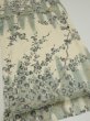 Photo2: 1W02z60  Japanese Kimono Silk  FABRIC Plum tree Off-white 41.7x14.8 (2)