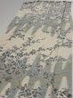 Photo3: 1W03z90  Japanese Kimono Silk  FABRIC Plum tree Off-white 63.0x14.6 (3)