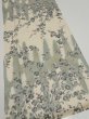 Photo2: 1W04z90  Japanese Kimono Silk  FABRIC Plum tree Off-white 63.8x14.6 (2)