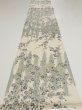 Photo5: 1W04z90  Japanese Kimono Silk  FABRIC Plum tree Off-white 63.8x14.6 (5)