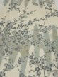 Photo1: 1W05z90  Japanese Kimono Silk  FABRIC Plum tree Off-white 63.0x14.6 (1)