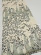 Photo2: 1W06z90  Japanese Kimono Silk  FABRIC Plum tree Off-white 63.0x14.6 (2)