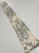 Photo5: 1W07z40  Japanese Kimono Silk  FABRIC Plum tree Off-white 55.9x7.3 (5)