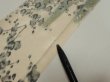 Photo6: 1W07z40  Japanese Kimono Silk  FABRIC Plum tree Off-white 55.9x7.3 (6)