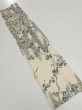 Photo1: 1W10z30  Japanese Kimono Silk  FABRIC Plum tree Off-white 33.1x7.3 (1)