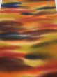 Photo1: 1W01z70  Japanese Kimono Crepe Silk  FABRIC Twilight Dark orange 42.9x14.4 (1)