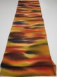 Photo5: 1W01z70  Japanese Kimono Crepe Silk  FABRIC Twilight Dark orange 42.9x14.4 (5)