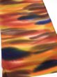 Photo2: 1W02z70  Japanese Kimono Crepe Silk  FABRIC Twilight Dark orange 42.1x14.0 (2)