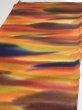 Photo3: 1W02z70  Japanese Kimono Crepe Silk  FABRIC Twilight Dark orange 42.1x14.0 (3)