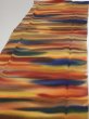 Photo3: 1W03z110  Japanese Kimono Crepe Silk  FABRIC Twilight Dark orange 66.1x14.0 (3)