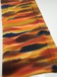 Photo2: 1W04z110  Japanese Kimono Crepe Silk  FABRIC Twilight Dark orange 66.1x14.0 (2)