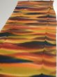 Photo3: 1W04z110  Japanese Kimono Crepe Silk  FABRIC Twilight Dark orange 66.1x14.0 (3)