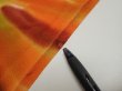 Photo7: 1W05z110  Japanese Kimono Crepe Silk  FABRIC Twilight Dark orange 66.1x14.0 (7)