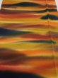 Photo1: 1W06z110  Japanese Kimono Crepe Silk  FABRIC Twilight Dark orange 66.1x14.0 (1)