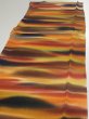 Photo3: 1W06z110  Japanese Kimono Crepe Silk  FABRIC Twilight Dark orange 66.1x14.0 (3)