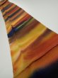 Photo1: 1W09z70  Japanese Kimono Crepe Silk  FABRIC Twilight Dark orange 83.5x6.9 (1)