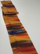 Photo3: 1W09z70  Japanese Kimono Crepe Silk  FABRIC Twilight Dark orange 83.5x6.9 (3)