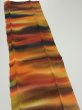 Photo3: 1W10z30  Japanese Kimono Crepe Silk  FABRIC Twilight Dark orange 36.2x7.3 (3)