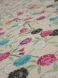 Photo4: 1W01z60  Japanese Kimono Silk  FABRIC Sakura Off-white 43.7x14.2 (4)