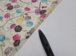 Photo5: 1W02z60  Japanese Kimono Silk  FABRIC Sakura Off-white 44.9x14.2 (5)