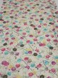 Photo1: 1W03z90  Japanese Kimono Silk  FABRIC Sakura Off-white 63.8x14.2 (1)