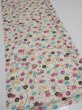 Photo2: 1W03z90  Japanese Kimono Silk  FABRIC Sakura Off-white 63.8x14.2 (2)