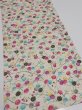 Photo2: 1W04z90  Japanese Kimono Silk  FABRIC Sakura Off-white 63.8x14.2 (2)