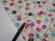 Photo5: 1W05z80  Japanese Kimono Silk  FABRIC Sakura Off-white 59.8x14.2 (5)