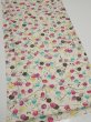 Photo2: 1W06z90  Japanese Kimono Silk  FABRIC Sakura Off-white 63.0x14.2 (2)