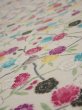 Photo4: 1W06z90  Japanese Kimono Silk  FABRIC Sakura Off-white 63.0x14.2 (4)