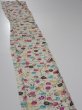 Photo3: 1W08z40  Japanese Kimono Silk  FABRIC Sakura Off-white 58.7x7.1 (3)