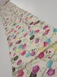 Photo1: 1W09z60  Japanese Kimono Silk  FABRIC Sakura Off-white 85.8x7.1 (1)