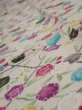 Photo4: 1W09z60  Japanese Kimono Silk  FABRIC Sakura Off-white 85.8x7.1 (4)