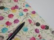 Photo6: 1W10z30  Japanese Kimono Silk  FABRIC Sakura Off-white 36.2x7.1 (6)