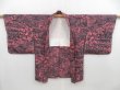 Photo5: 4719T01z560 Vintage Japanese Kimono Silk HAORI Scenery Coral pink (5)