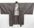 Photo4: 4719T08z580 Vintage Japanese Kimono Silk Men's OSHIMA HAORI Old scenery (4)