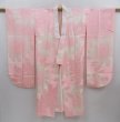 Photo6: 4721T01z750 Vintage Japanese Kimono Rinzu Silk FURISODE JUBAN Peony (6)