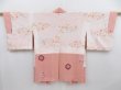 Photo6: 4721T06z570 Vintage Japanese Kimono Silk HAORI Flower Pink (6)