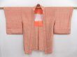 Photo5: 4721T07z420 Vintage Japanese Kimono Silk HAORI  Salmon pink (5)