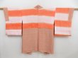 Photo6: 4721T07z420 Vintage Japanese Kimono Silk HAORI  Salmon pink (6)